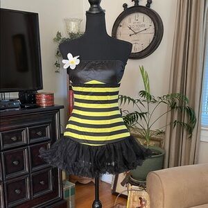 Leg Avenue Yellow and Black Striped Bumble Bee Halloween costume